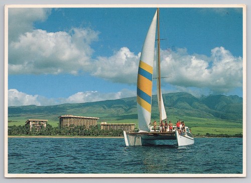 Catamaran sailing off - sailing,