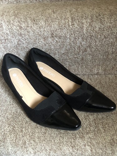 Pavers womens black patent - womens,