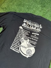 Vintage 2008 Burtons Bar Music Festival Black Graphic T Shirt XL Rock Bands tee