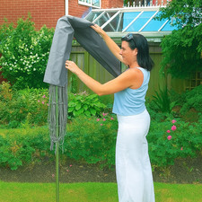 ROTARY WASHING LINE COVER CLOTHES AIRER DRIER PROTECT PARASOL GARDEN WATERPROOF