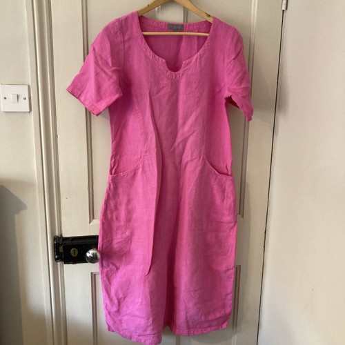 Sahara linen dress - sahara, pink