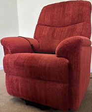 RESTWELL LUXURY ELECTRIC RISER RISE RECLINER RED CHENILLE CHAIR ~ CAN DELIVER