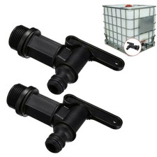 2 Pcs Water Butt Tap Fit For Rain Water Tanks IBC Containers Rain Barrels UK