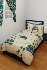 SINGLE BED Camo Khaki Cream
