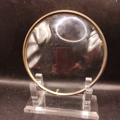 Vintage convex glass clock - glass,