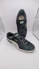 PUMA Suede Trainers Black Gold Branding Size UK 5.5 EU 38.5
