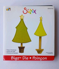 Sizzix Bigz Die Trees, Christmas 655378 Christmas Trees & Stars Discontinued Die