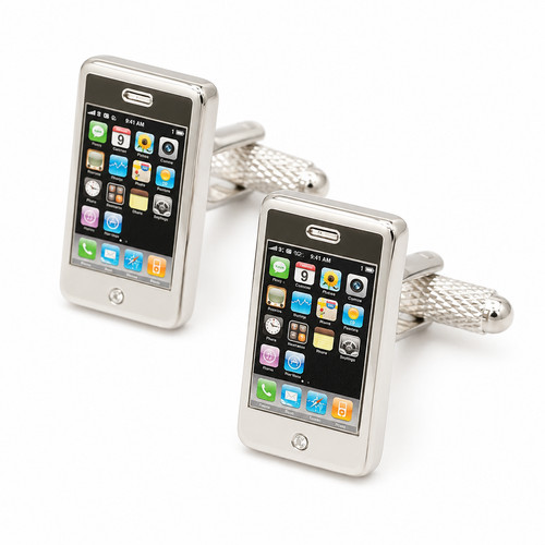 Mobile phone cufflinks ck649 - mobile,