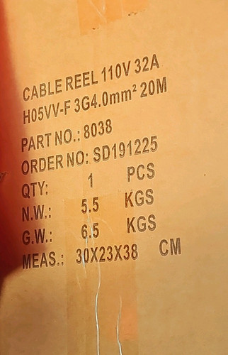 20m 110v cable reel - 110v,