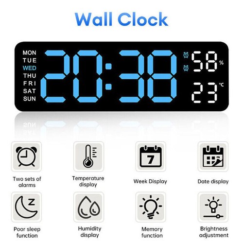 Digital big jumbo wall clock - digital,