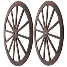  2 Pcs Wooden Wheel for