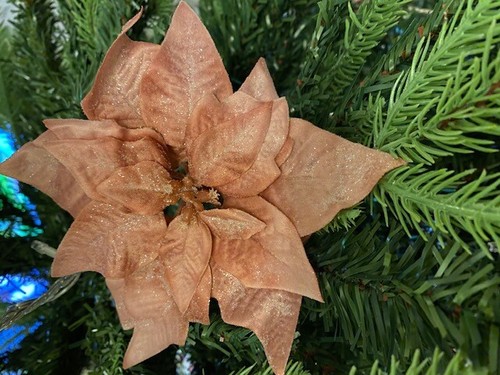 Poinsettia christmas tree pick - tree,