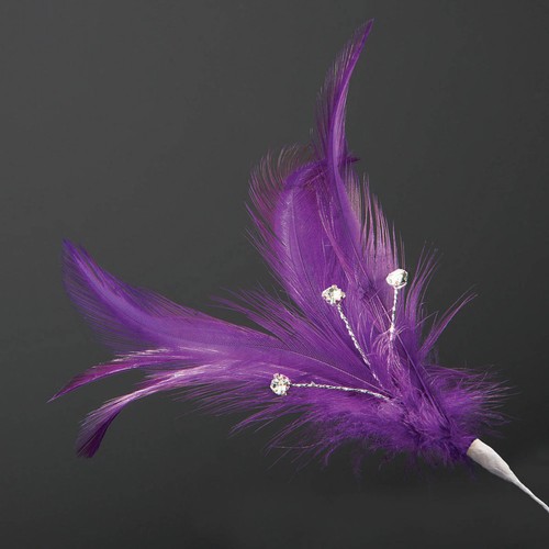 Diamante feathers stem spray - feathers,
