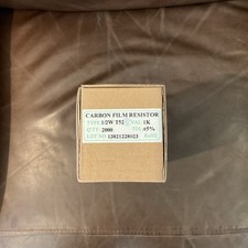 Box Of 2000 Carbon Film Resistors 1/2 Watt 1K R 5% Tolerance 1000 ohm