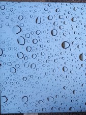 Kitchen worktop protector glass water design 60cm wide 40cm high matching pair 