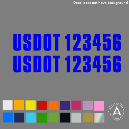 Usdot vinyl numbers custom - vinyl,