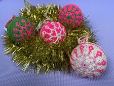 Set of 4 Crochet Christmas