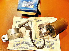 NOS Vintage Mallory Distributor 24895 Brass Condenser