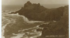 Vintage Sepia Photograph Postcard of Gurnard's Head, Cornwall