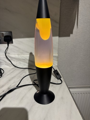 Retro lava lamp yellow black - lava,