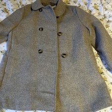 H&M Beige Girls Double Breast Coat 9-10