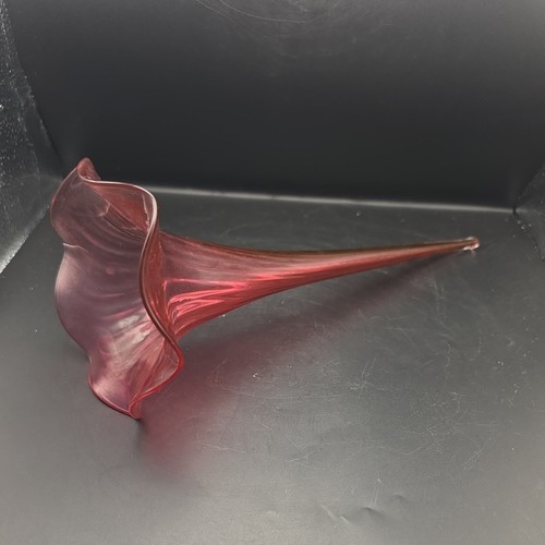 Large cranberry glass epergne - cranberry,