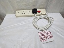 DURAPLUG  RUBBER 4 SOCKET EXTENSION LEAD APPROX  2 .90MTS + DURAPLUG 3 PIN PLUG