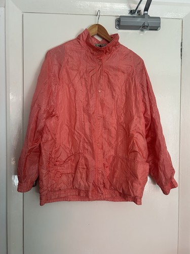 Peach vintage style shell suit - peach,