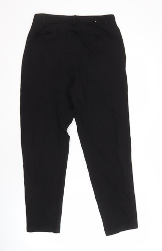 Zara women black trousers - black, m