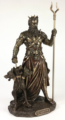 Hades standing with cerberus - hades,