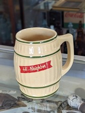 *RARE* Watt Pottery Advertising NARRAGANSETT Beer Mug Cranston Rhode Island RI