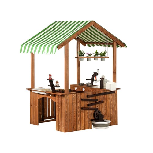 Wooden outdoor playhouse - wooden,