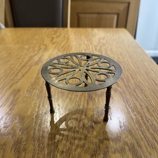 Vintage Brass Floral Trivet