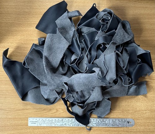 Leather pieces offcuts - leather,