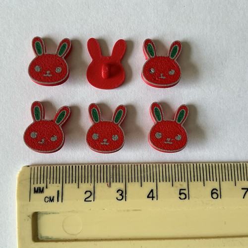 Printed set red rabbit - set, of