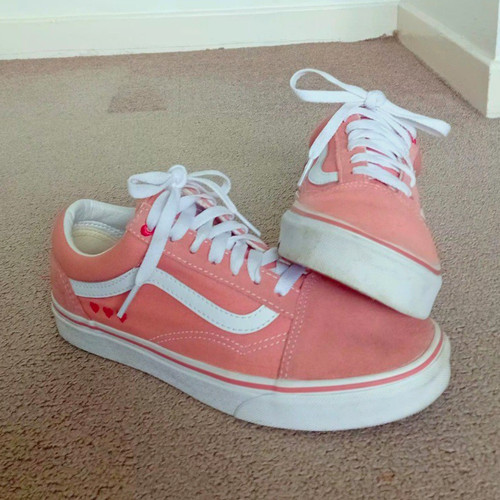 Vans pink white suede - vans,