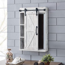 Space Saving 3 Shelf Bathroom Cabinet Sliding Door Mirror Storage Combo