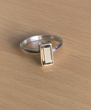 925 Silver Andalusite Solitaire Ring  Size Q /Gemporia