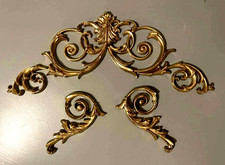 set ,Gilded Resin Furniture Applique  Baroque / French Style Decorative Molding 