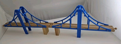 Wooden double blue - wooden, suspension