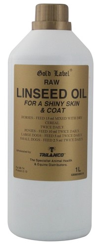 Gold label linseed - label,