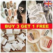 Women's Girls Pearl Hair Clip