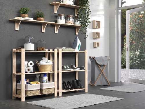 Solid pine slatted - pine,