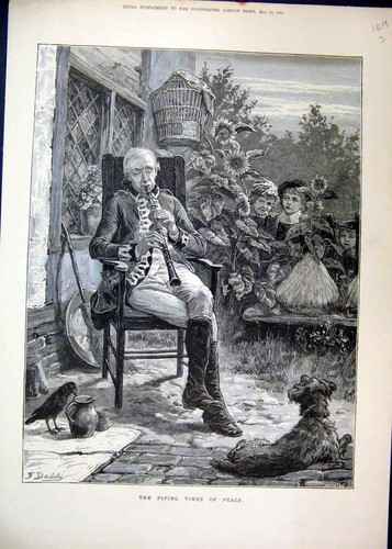 Original old antique print - original,