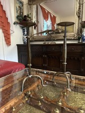 Pair Cotswold School Arts & Crafts hand wrought iron pricket candlestick