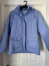 Ladies Damart Cornflower Blue Diamond quilted jacket