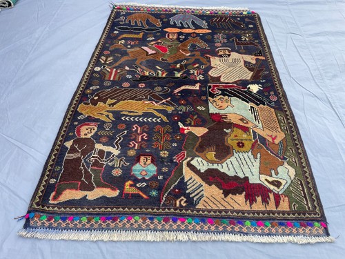 3x4 afghan pictorial rug - 3x4,