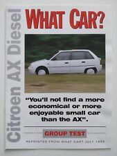 What Car Citroen AX Diesel TZD Daihatsu Charade Vauxhall Corsa Article July 1993