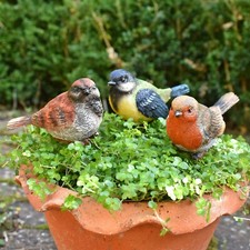 3 Garden Bird Ornaments