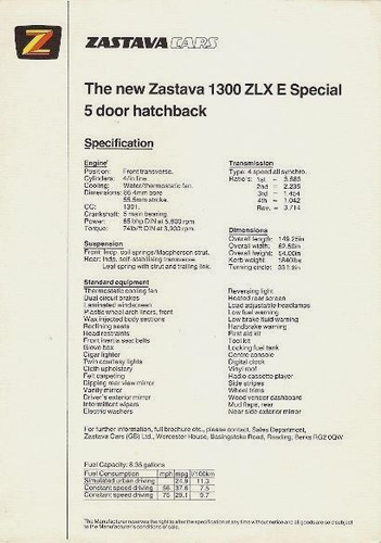 Zastava 1300 zlx - 1300, special